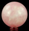 Polished Rose Quartz Sphere - Madagascar #52375-1